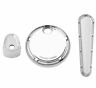 91-105 Arlen Ness Slot Track Chrome Dash Accessory Pack Cnc Aluminum