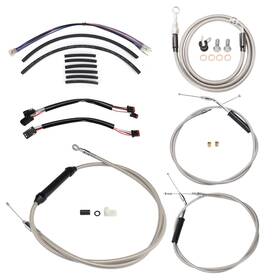 Ibhfxbdzx108 Ironbrotherhood 12 Inch Bar Extention Clutch Cable Set For 12-17 Dyna Wide Glide Fxdwg No Abs