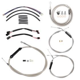 Ironbrotherhood Ibhfxbdzx152 12 Inch Bar Extention Clutch Cable Set For 12-17 Dyna Super Glide Custom No Abs