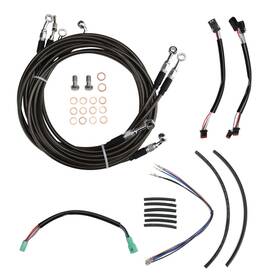 Ibhfxbdzx42 Ironbrotherhood 14 Inch Bars Extended Cable Kit Brake Lines For 14-16 Touring Road Street Glide Abs