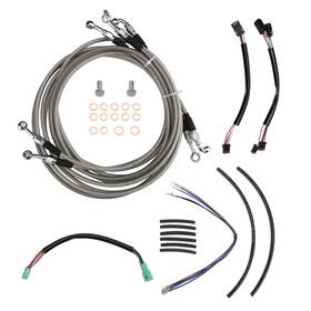 Ibhfxbdzx44 Ironbrotherhood 12 Inch Bars Extended Cable Kit Clutch Brake Line For 14-16 Touring Road King Abs