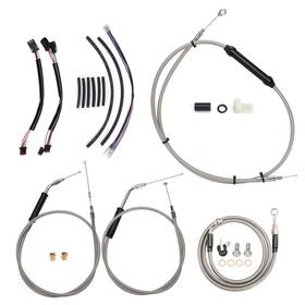 Ibhfxbdzx60 Ironbrotherhood Dyna Super Glide Custom Brake Line Kit For 12-14 Fxdc No Abs With 12 Inch Handlebar
