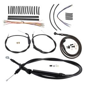 Ibhfxbdzx70 Ironbrotherhood Springer Anniversary 12 Inch Bar Clutch Brake Cable For Flsts 2000-2006 Black