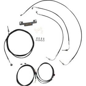 La Choppers La-8056kt3-08b Black Complete Plug-and-play Cable Kit Stock Bars 21-22 Flh Abs