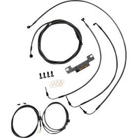 La Choppers La-8056kt3-08m Midnight Complete Plug-and-play Cable Kit Stock Bars 21-22 Flh Abs