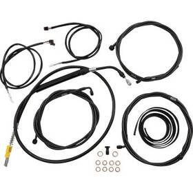 La Choppers La-8056kt3-16m Midnight Complete Plug-and-play Cable Kit 15-17 Inch Bars 21-22 Flh Abs