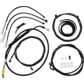 La Choppers La-8058kt2-16m Midnight Complete Brake Line Kit 15-17 Inch Bars 21-22 Fltr