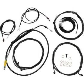 La Choppers La-8058kt3-08b Black Complete Plug-and-play Cable Kit Stock Bars 21-22 Fltr Abs