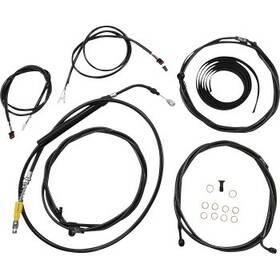 La Choppers La-8058kt3-13b Black Complete Plug-and-play Cable Kit 12-14 Inch Bars 21-22 Fltr