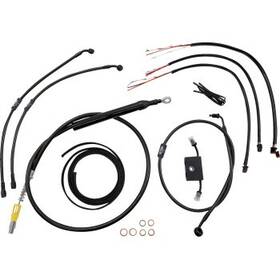 La Choppers La-8157kt2-19m Midnight Complete Brake Line Kit 18-20 Inch Apes 18-24 Softail