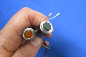 Lucas 99-0568 2 Original Warning Lights With Wires Red And Green # 99-0569