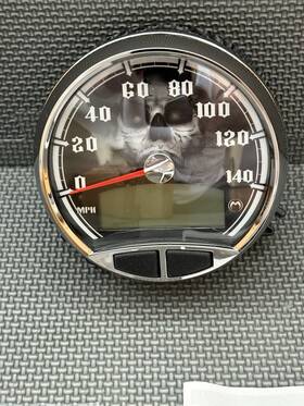 Medallion Instrumentation Systems 8960-00156-01 Harley Davidson 5 Inch Skull Gauge