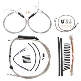 Mokfxbcx234 Mokitdora 12 Inch Handlebar Clutch Cable Brake Line For Softail Standard Fxst 2007-2010 No Abs
