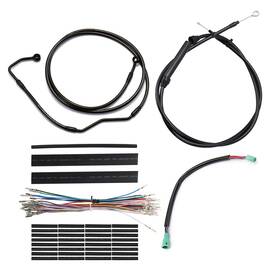 Mokfxbdzx008 Mokitdora 14 Inch Bar Clutch Cable Abs Single Disc Brake Line Kit For Harley 2008-2013 Touring