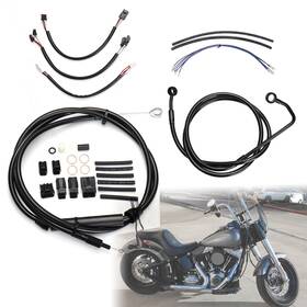 Mokfxbdzx118 Mokitdora Softail 16ftft Handlebar Extension Cable Kit For Harley 2016-2017 With Abs Black