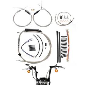 Mokitdora Mokfxbdzx154 Clutch Cable Brake Line For 2007-2013 Sportster Xl 883 1200 No Abs With 16 Inch Bar