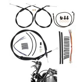 Mokitdora Mokfxbdzx161 16 Inch Handlebar Extended Brake Line Clutch Throttle Cable Kit For Sportster Xl 883