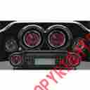 Mvx-8604-kr-c Dakota Digital Mvx 8k Black Red With Chrome Bezel Six Gauge Kit For Harley 2004-13 Flht