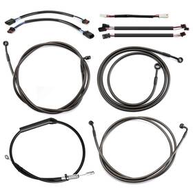 Prfxbdzx033 Precisionride Harley 16ftft Bar Extended Clutch Cable Kit For Touring Street Glide 21-23 With Abs
