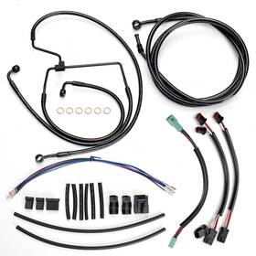 Prfxbdzx040 Precisionride Harley Touring Extended Cable Kit For Road Glide 2015-2016 Without Abs 16ftft Bar