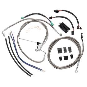 Prfxbdzx041 Precisionride Harley Touring Extended Cable Kit For Road King Flhr 2014-2016 No Abs 12ftft Bar