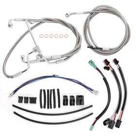Prfxbdzx042 Precisionride Harley Touring Extend Cable Kit For Ultra Classic Limited 14-16 N/abs 14ftft Bar
