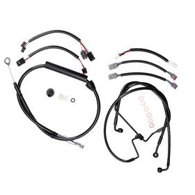 Precisionride Prfxbdzx046 Harley 16 Inch Bar Extended Brake And Clutch Cable Kit For Touring 2021-2023 N/abs