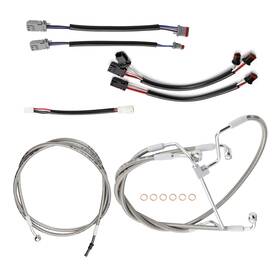 Precisionride Prfxbdzx074 Harley Extended Cable Kit For Touring Street Glide 2017-2020 12 Inch Bar No Abs