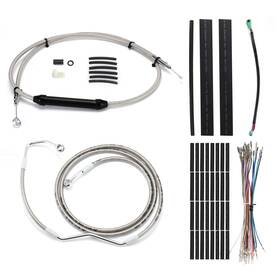 Precisionride Prfxbdzx078 12 Inch Cable Extended Clutch Brake Can-bus Tbw Wire For Harley Touring 08-13 With Abs