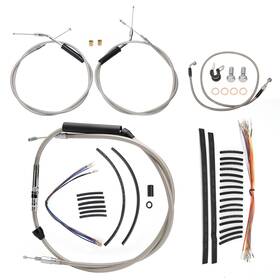 Prfxbdzx13 Precisionride Dyna Extended Clutch Cable Kit For Harley 2007-2013 Fat Bob Street 12ftft Bars