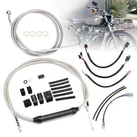 Prfxbdzx59 Precisionride 16ftft Softail Extended Cable Kit For Harley 16-17 With Abs Brake Line Can-bus Wire