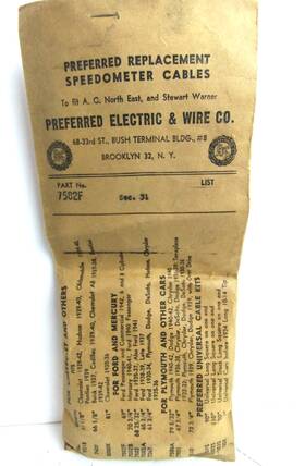 Preferred Electric 7582f And Wire Co Speedometer Cable 69 Inch 1942 Ford Replacement