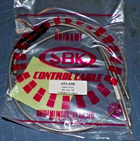 Sbk 653-658 Kawasaki H1 500 New Choke Starter Cable Early Gray 1969-71 Made In Japan