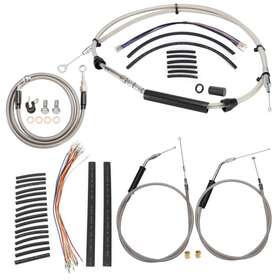 Heck009 Steelthunor Heck009- -c 14 Inch Bar Extended Can-bus Wiring Clutch Throttle Cables Brake Line For Harley