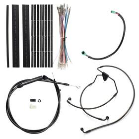 Sgwfxbdzx088 Steelthunor Street Electra Glide Extended Clutch Cable Brake Line For 08-13 No Abs 16 Inch Bar