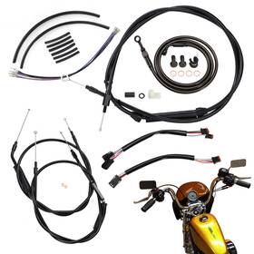 Steelthunor Sgwfxbdzx157 Clutch Cable Brake Line For 2014-2021 Harley Sportster Xl With 16 Inch Bar No Abs