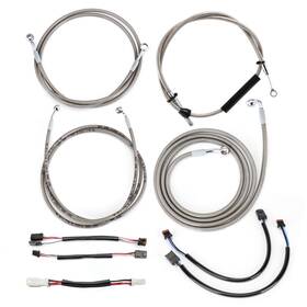 Wgs3fxbdzx040 Steelthunor Clutch Cable Brake Line Set For 2021-up Harley Street Glide With Abs 14 Inch Handlebar