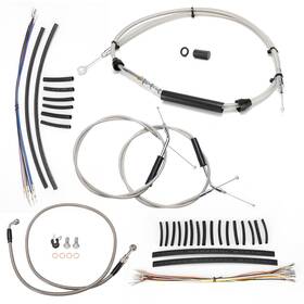 Wgs3fxbdzx076 Steelthunor 14 Inch Handlebar Extended Brake Line Clutch Throttle Cables For 04-06 Xl 883 1200