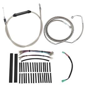 Wgs3fxbdzx43-16 Steelthunor 16 Inch Bar Extended Clutch Brake Cable Kit For 08-13 Street Electra Glide With Abs