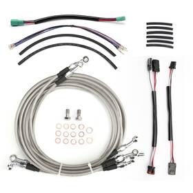 Wgs3fxbdzx83 Steelthunor 16 Inch Handlebar Extended Brake Lines Kit For Touring Road Glide With Abs 14-15