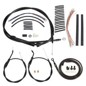 Steelthunor Wgs3fxbdzx85 Extended Clutch Cable Kit For Softail Standard Fxst 2007-2010 No Abs 12 Inch Black