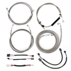 Wgsfxbdzx016 Steelthunor 12 Inch Handlebar Clutch Cable Brake Line Kit For 2021-2023 Harley Street Glide Abs