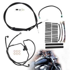 Tigersgate Tigfxbdzx095 2008-2013 Electra Glide Clutch Cable Brake Line For Harley No Abs 14 Inch Handlebar