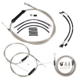 Tigersgate Tigfxbdzx34 Handlebar Extension Clutch Throttle Cable Kit For Wide Glide 2012-2017 No Abs