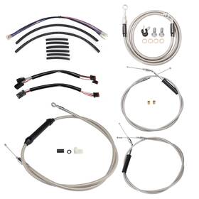 Tigersgate Tigfxbdzx50 Sportster Xl 14ftft Bar Extended Cable Kit Brake Line For Harley 14-up Without Abs
