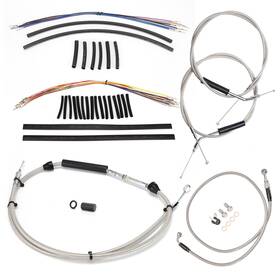 Wgsfxbdzx075 Tigersgate 12 Inch Bar Extended Clutch Throttle Cable Brake Line For 07-09 Night Train No Abs