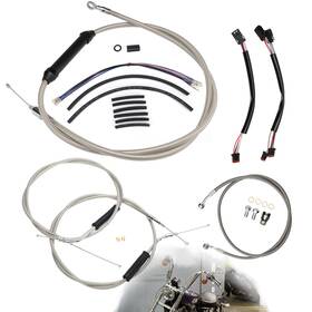 Wgsfxbdzx130 Tigersgateparts Sportster Xl 12ftft Handlebar Extended Cable Kit For Harley 2014-up No Abs Chrome
