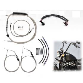 Wgsfxbdzx131 Tigersgateparts 14ftft Sportster Xl Handlebar Extension Clutch Cable Kit For Harley 2014-up No Abs