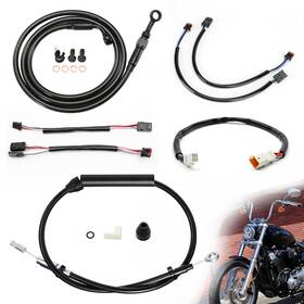 Wgsfxbdzx133 Tigersgateparts 2018-up Harley Softail Cable Kit For Fat Bob Boy Breakout Deluxe 12ftft No Abs