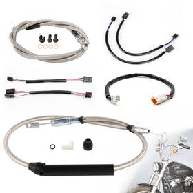 Wgsfxbdzx134 Tigersgateparts Harley Softail Cable Kit For 18-up Street Bob Sport Glide Slim 12ftft N/abs